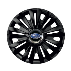 Set 4 capace roti Negre Cu Inel Cromat Royal R15 Compatibil Cu Subaru - Img 3