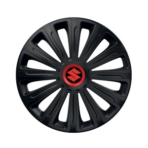 Set 4 capace roti Negre Cu Inel Rosu Trend R16 Compatibil Cu Suzuki - Img 3