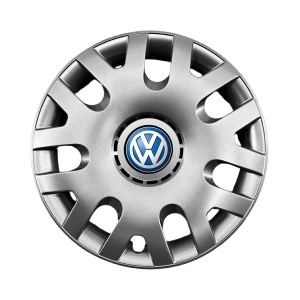 Set 4 capace roti potrivite jantelor de 14 inch (R14) compatibile Volkswagen, Model - 204, Sigla Albastra