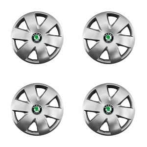 Set 4 capace roti potrivite jantelor de 15 inch (R15) compatibile Skoda, Model - 308 - Img 2
