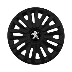 Set 4 capace roti potrivite jantelor de 15 inch (R15) compatibile PEUGEOUT, Model - 313 Black