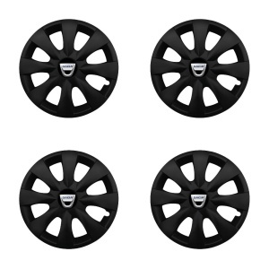 Set 4 capace roti potrivite jantelor de 15 inchi (R15) compatibile DACIA, Model - 316 Black Edition - Img 2