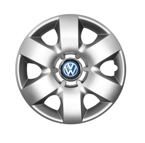Set 4 capace roti potrivite jantelor de 15 inchi (R15) compatibile Volkswagen, Model - 310, Sigla Albastra