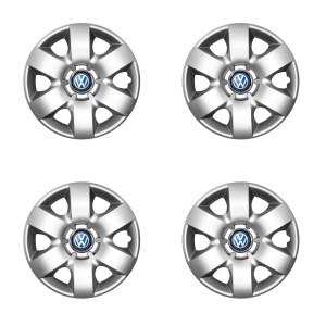 Set 4 capace roti potrivite jantelor de 15 inchi (R15) compatibile Volkswagen, Model - 310, Sigla Albastra - Img 2