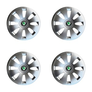 Set 4 capace roti potrivite jantelor de 16 inchi (R15) compatibile gama SKODA model - 423 - Img 2