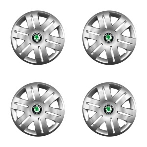 Set 4 capace roti potrivite jantelor de 16 inchi (R16) compatibile gama SKODA model - 406 - Img 2