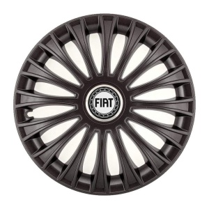 Set 4 Capace Roti, potrivite jantelor de R14, pentru Fiat, model dino Negru - Img 3