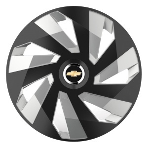 Set 4 Capace Roti, potrivite jantelor de R15, pentru Chevrolet, model vector black and silver - Img 3