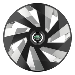 Set 4 Capace Roti, potrivite jantelor de R15, pentru Land Rover, model vector black and silver - Img 1