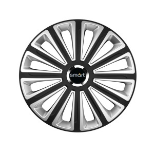 Set 4 capace roti R16 Compatibil Cu Smart Trend Silver-Black - Img 3
