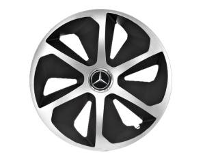 Set 4 capace roti Roco Gri-Negru R15 Compatibil Cu Mercedes-Benz