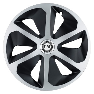 Set 4 capace roti Roco Gri-Negru R17 pentru gama auto Fiat - Img 3