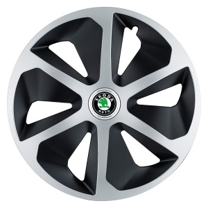 Set 4 capace roti Roco Gri-Negru R17 pentru gama auto Skoda - Img 3