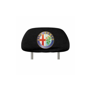 Set 5 huse tetiere negre, pentru gama auto Alfa Romeo - Img 2