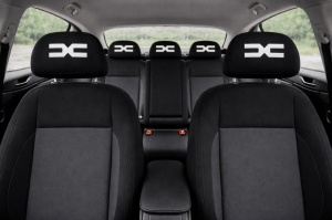 Set 5 huse tetiere negre, pentru gama auto DACIA NOU - Img 3
