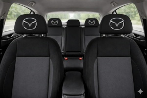 Set 5 huse tetiere negre, pentru gama auto MAZDA - Img 3