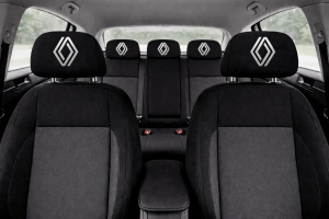 Set 5 huse tetiere negre, pentru gama auto RENAULT NOU - Img 2