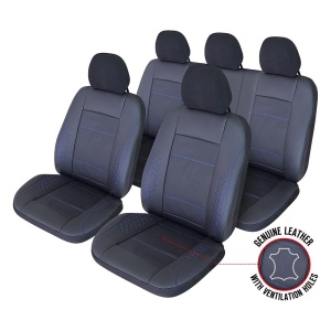SET HUSE SCAUN EXCLUSIVE LEATHER ATLAS NEGRU UMB-B