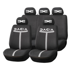 Set Huse Scaune Universale HLX1 Compatibile cu Dacia Nou – Negru/Gri