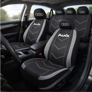 Set Huse Scaune Universale HLX3 Compatibile cu Audi – Negru/Gri - Img 2