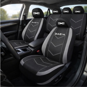 Set Huse Scaune Universale HLX3 Compatibile cu Dacia Nou – Negru/Gri - Img 2