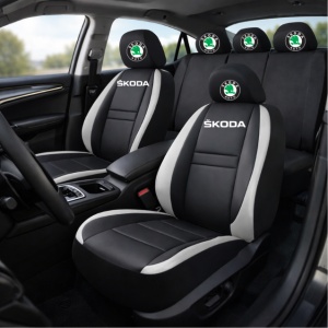 Set Huse Scaune Universale HLX4 Compatibile cu Skoda – Negru/Gri - Img 2