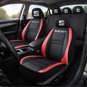 Set Huse Scaune Universale HLX5 Compatibile cu Seat – Negru/Rosu - Img 2