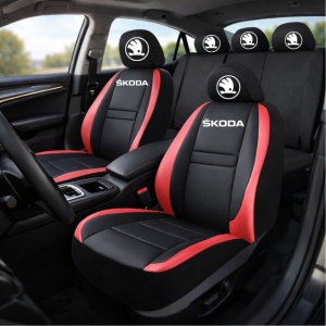 Set Huse Scaune Universale HLX5 Compatibile cu Skoda NOU – Negru/Rosu - Img 2