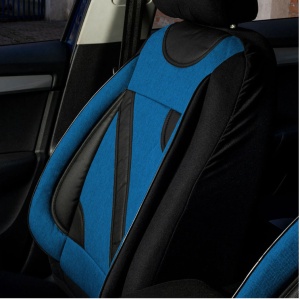 Set Huse Scaune Universale Nero Albastru Personalizate cu Skoda Nou - Img 3