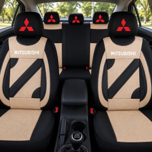 Set Huse Scaune Universale Nero Bej Personalizate cu Mitsubishi - Img 2