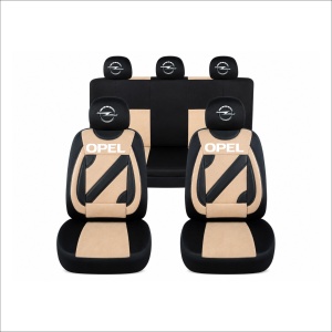 Set Huse Scaune Universale Nero Bej Personalizate cu Opel