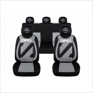 Set Huse Scaune Universale Nero Gri Personalizate cu Opel