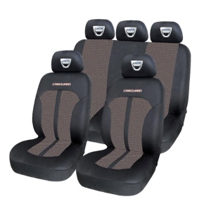 Set Huse Scaune Universale Premium Carguard Personalizate cu Dacia – Negru/Bej