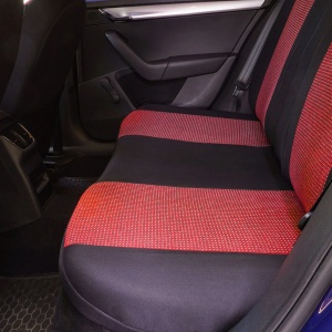 Set Huse Scaune Universale Racing, Visiniu cu Negru Personalizate cu Kia - Img 5