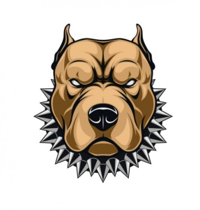 Sticker Angry Dog 20cm, Creative Rey®