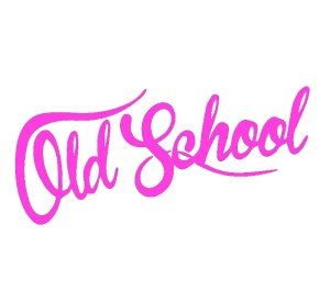 Sticker auto "Old School" 20x8 cm, roz