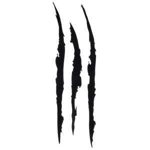 Sticker auto "Reflective Monster Claw Scratch" 16x5 cm, negru