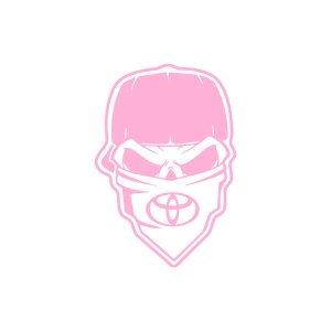 Sticker auto ''Skull gangsta toyota'', 20x13cm, roz