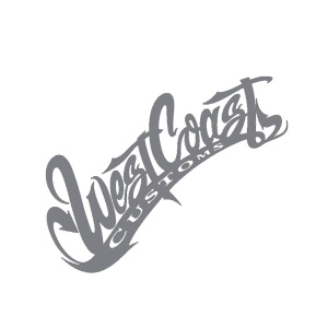 Sticker auto "West Coast" 20x13 cm, gri