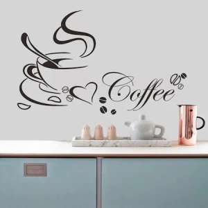 Sticker bucatarie "I love coffe", 40 x 65 cm - Img 2