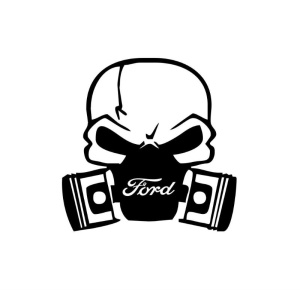 Sticker Craniu Ford 12x12 cm, Creative Rey®
