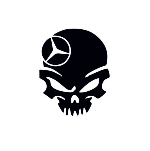 Sticker Craniu Mercedes 12x10 cm, Creative Rey®