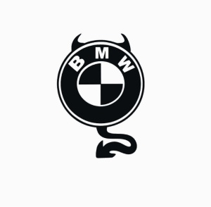 Sticker Devil Bmw 15x10.5 cm, Creative Rey®