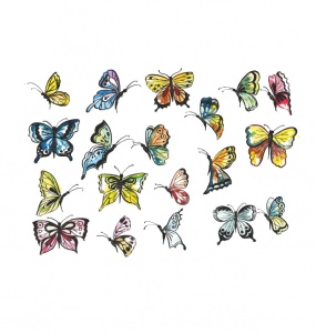 Sticker Fluturi 50x50 cm, Creative Rey®