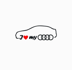 Sticker I Love My Audi Berlina 15x5.2 cm, Creative Rey®