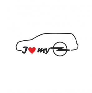 Sticker I LOVE MY OPEL BREAK 15x5.6 cm, Creative Rey®