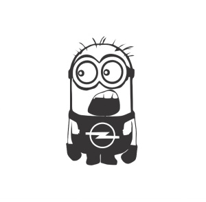 Sticker Minion Opel 15x8.3 cm, Creative Rey®