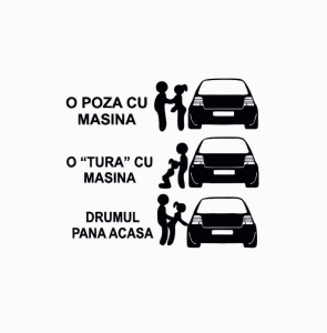Sticker O TURA CU MASINA GOLF 4 18x16.5 cm, Creative Rey®