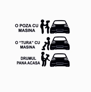 Sticker O TURA CU MASINA GOLF 5 18x16.5 cm, Creative Rey®