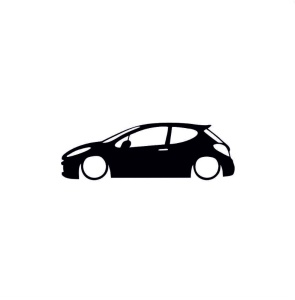 Sticker PEUGEOT 207 SILUETA 18x5.8 cm, Creative Rey®